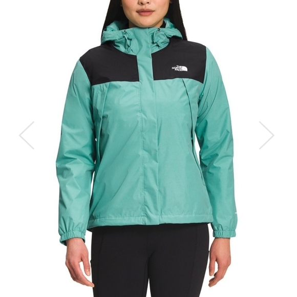 The North Face Antora Triclimate Jacket Size Small DryVent Mint Black Womens - Picture 1 of 16